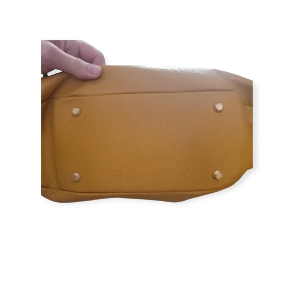 Arcadia Mustard Yellow Leather Hobo Bag - Picture 3 of 6